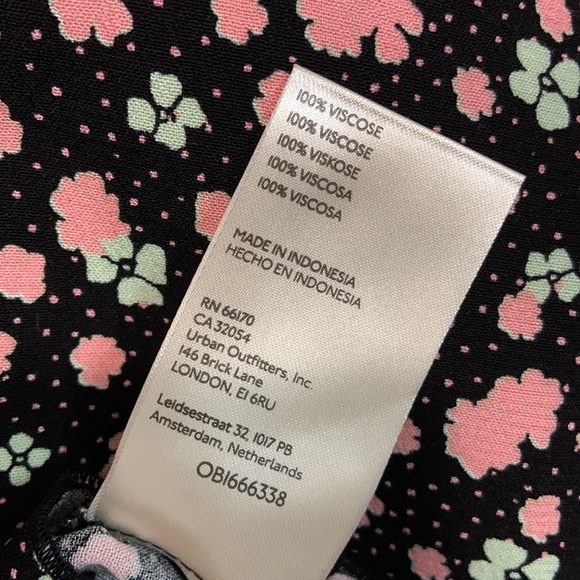 FREE PEOPLE Floral Midi Skirt Black Mint Green Soft Pink - Picture 13 of 15